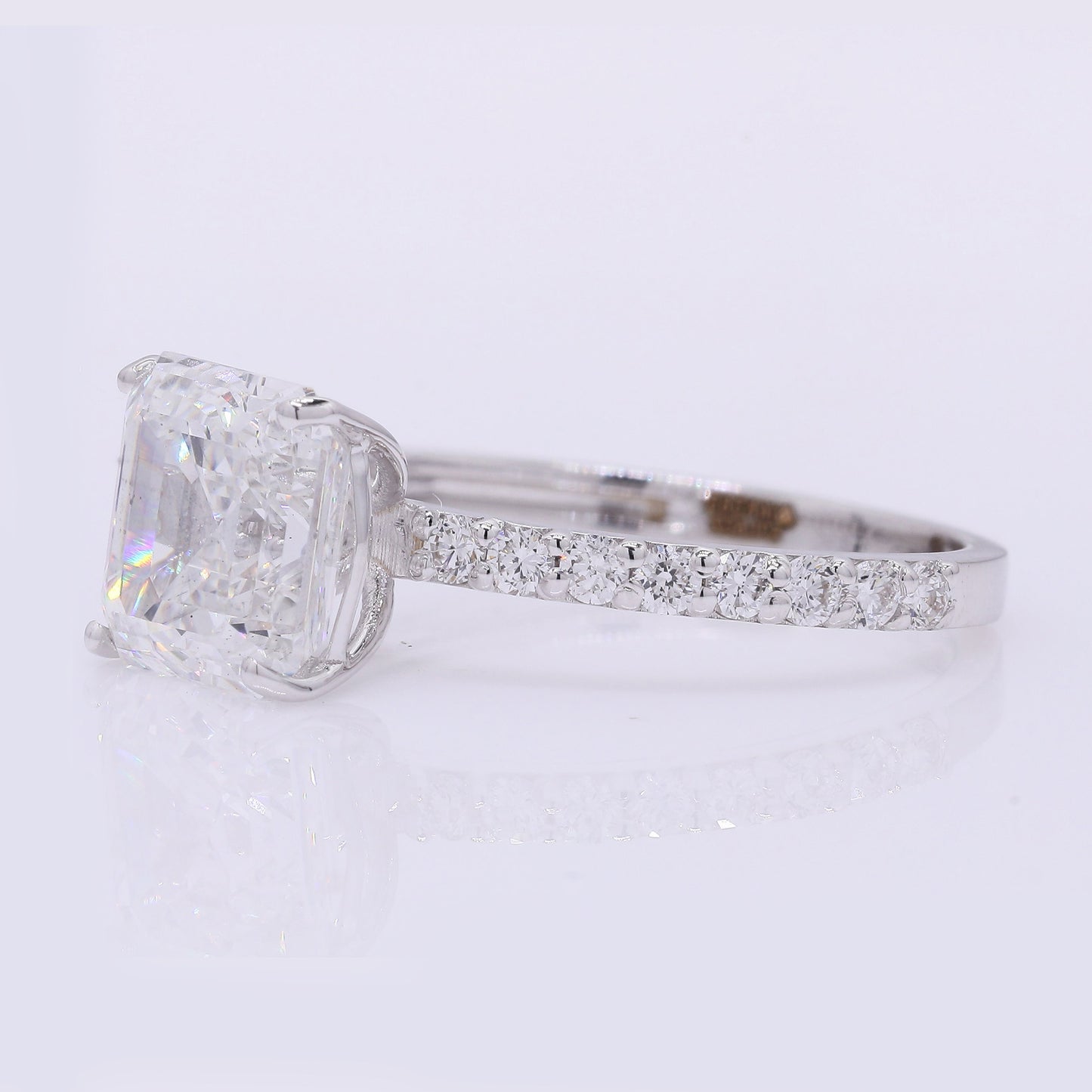 3.39 Carats Lab Grown Diamond 14K Gold Ring