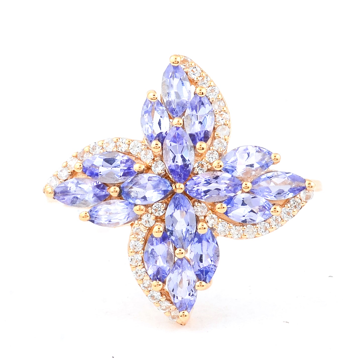 1.53 Ct Marquise Tanzanite 14K Gold Ring
