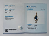 1.35 Ct Oval Natural Sapphire 14K Gold Pendant