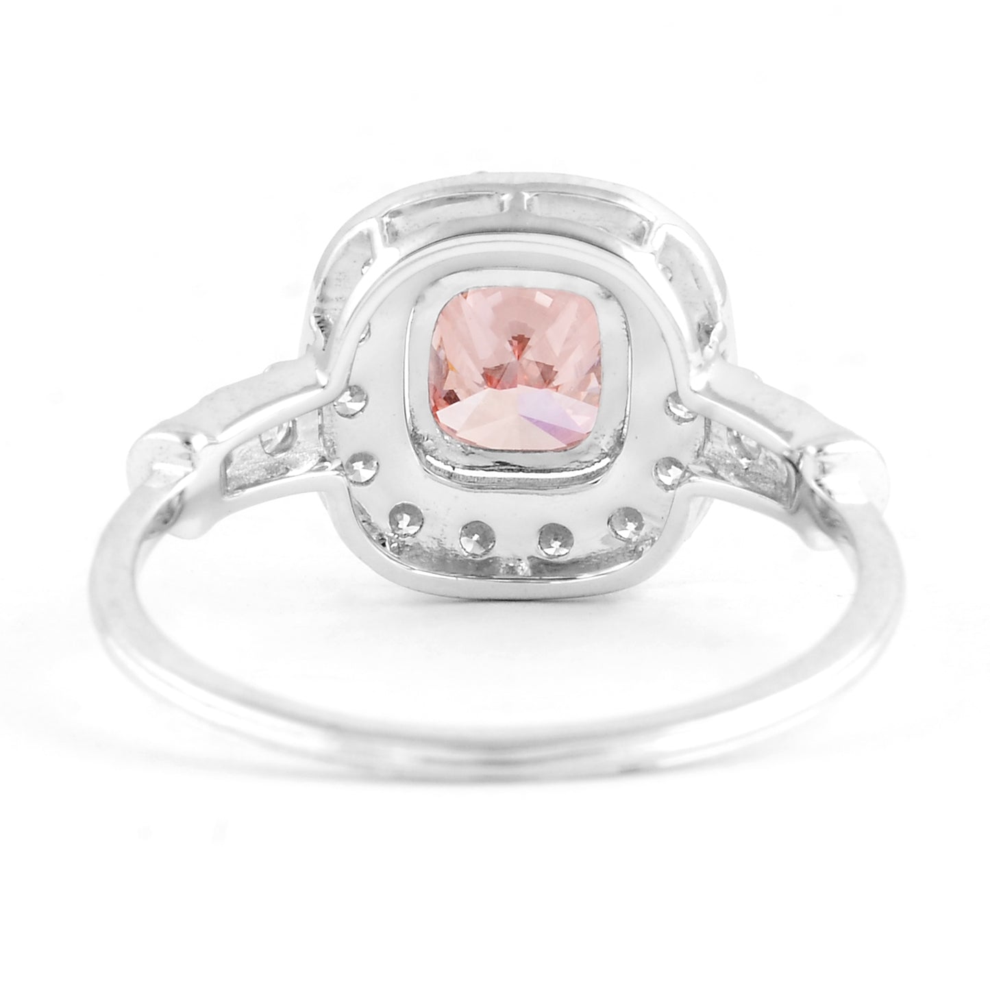 1.57 Carats Fancy Vivid Pink Lab Grown Diamond 14K Gold Ring