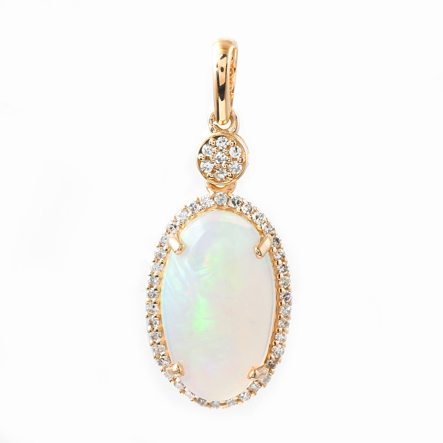 2.36 Ct Oval Opal 14K Gold Pendant