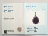 5.25 Ct Pear Cabochon Natural Sapphire 14K Gold Pendant