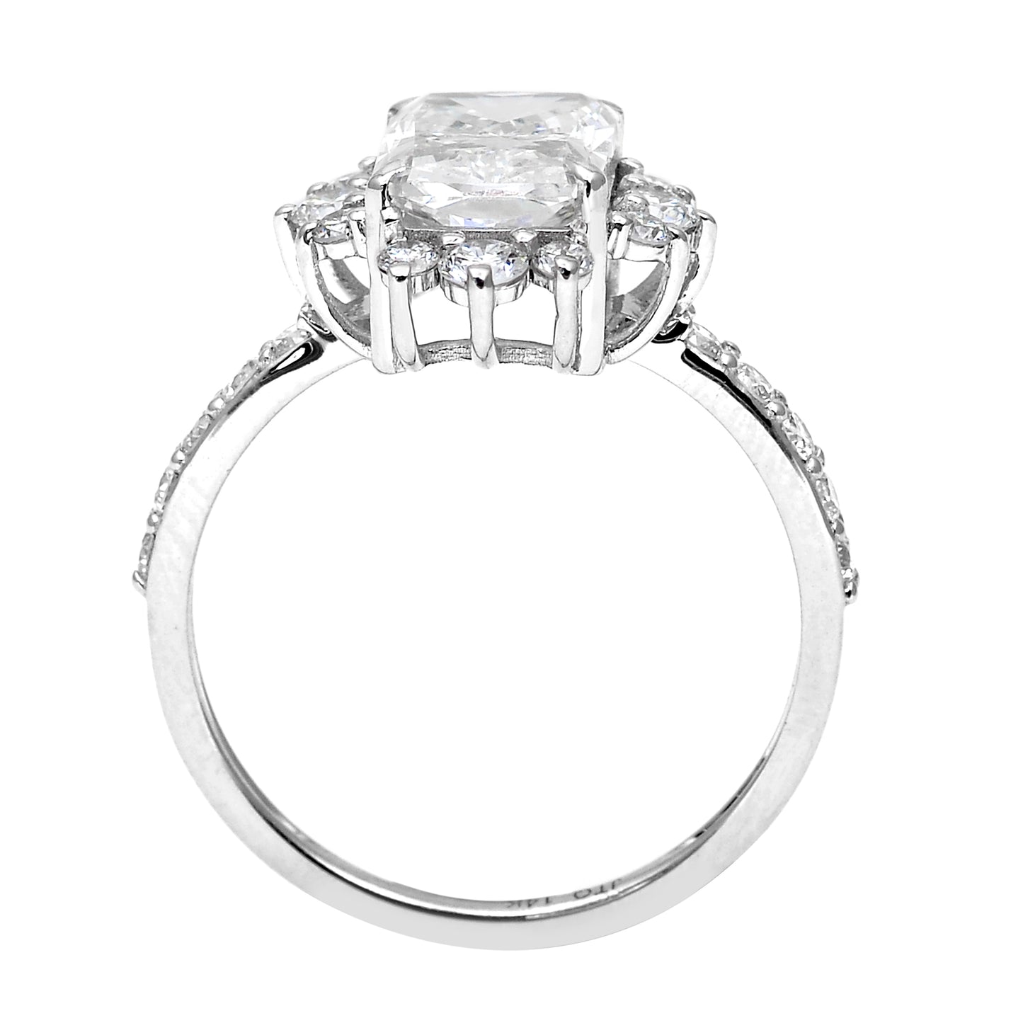 2.96 Carats Lab Grown Diamond 14K Gold Ring