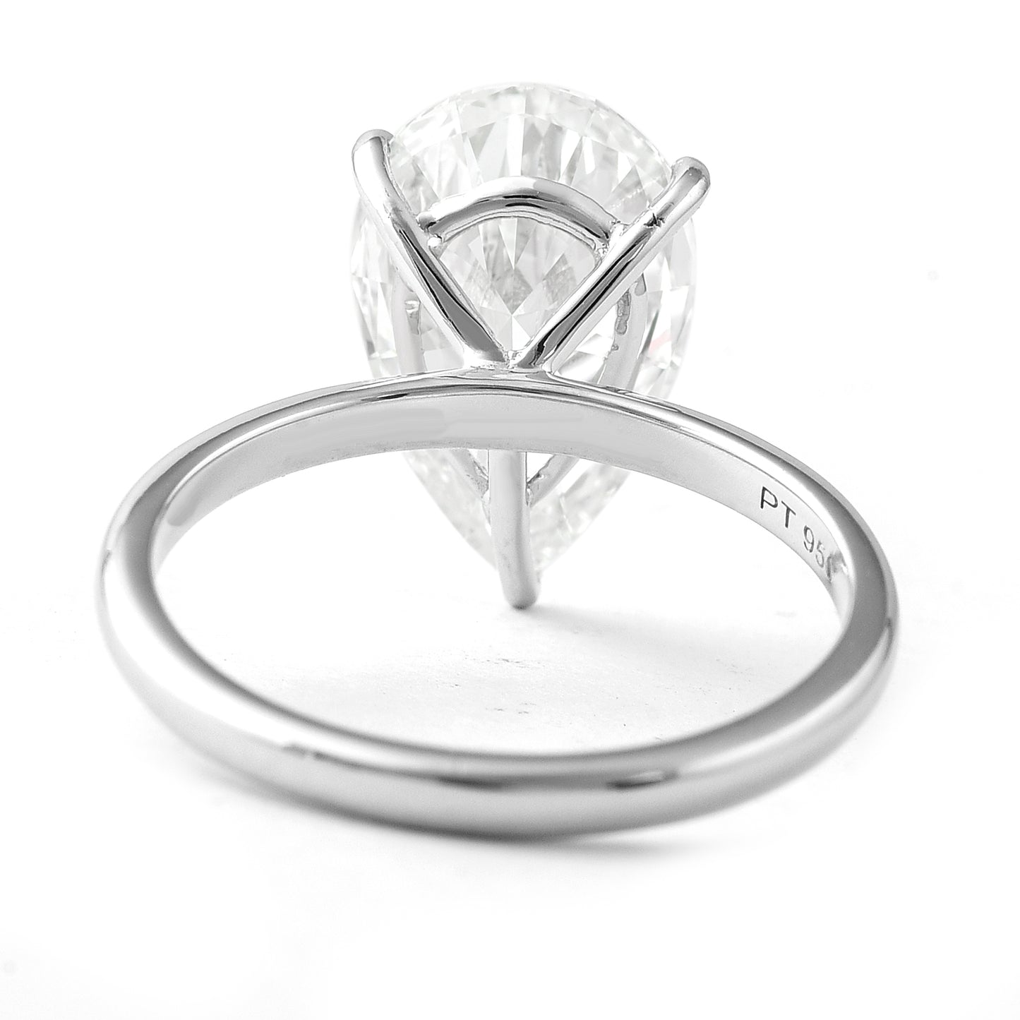 4.10 Carats Lab Grown Diamond 950 Platinum Ring