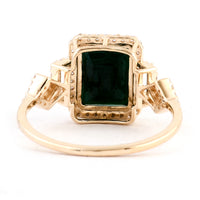 2.71 Ct Emerald Cut Natural Beryl Emerald 14K Gold Ring