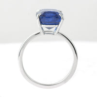 6.28 Ct Cushion Blue Sapphire 950 Platinum Ring
