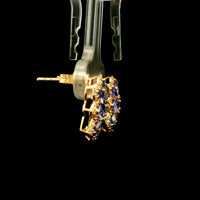 1.77 Ct Pear Tanzanite 14K Gold Earrings