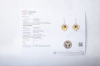 2.77 Ct Oval Mixed Cut Natural Fire Opal 14K Gold Earrings