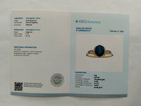 1.96 Ct Oval Mixed Cut Natural Sapphire 14K Gold Ring