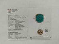 11.70 Ct Rectangular Cushion Mixed Cut Natural Beryl Emerald 950 Platinum Ring