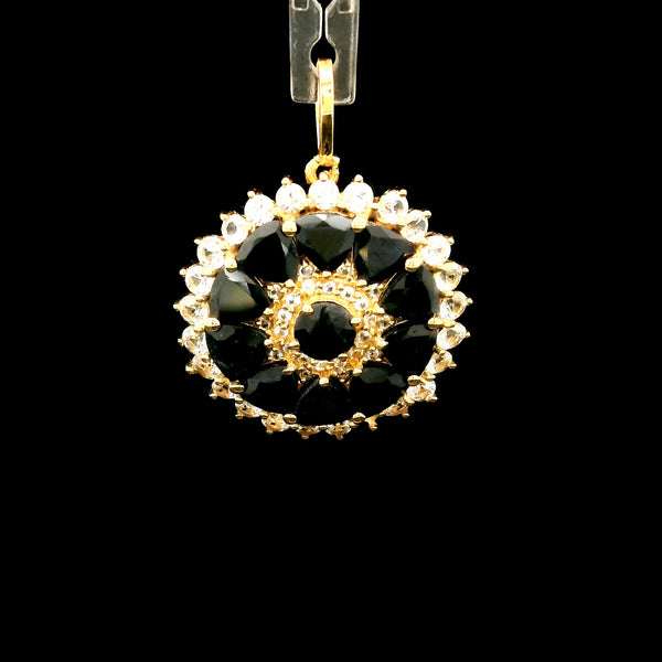 2.99 Ct Round Sapphire 14K Gold Pendant