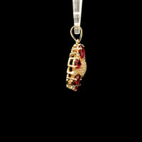 1.88 Ct Pear Rubellite 14K Gold Pendant
