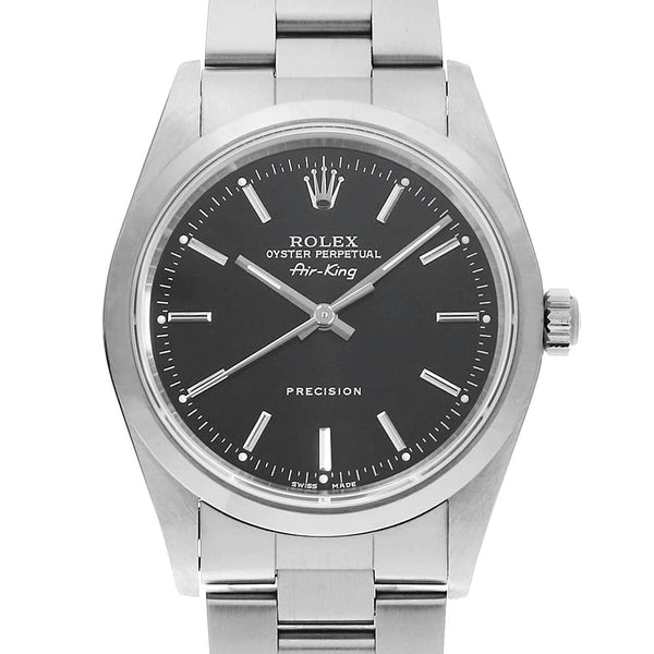 Pre-owned Rolex Air-King 14000M Black Bar Y-number Men's