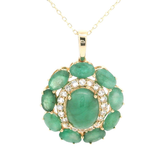 4.20 Ct Emerald 14K Gold Pendant