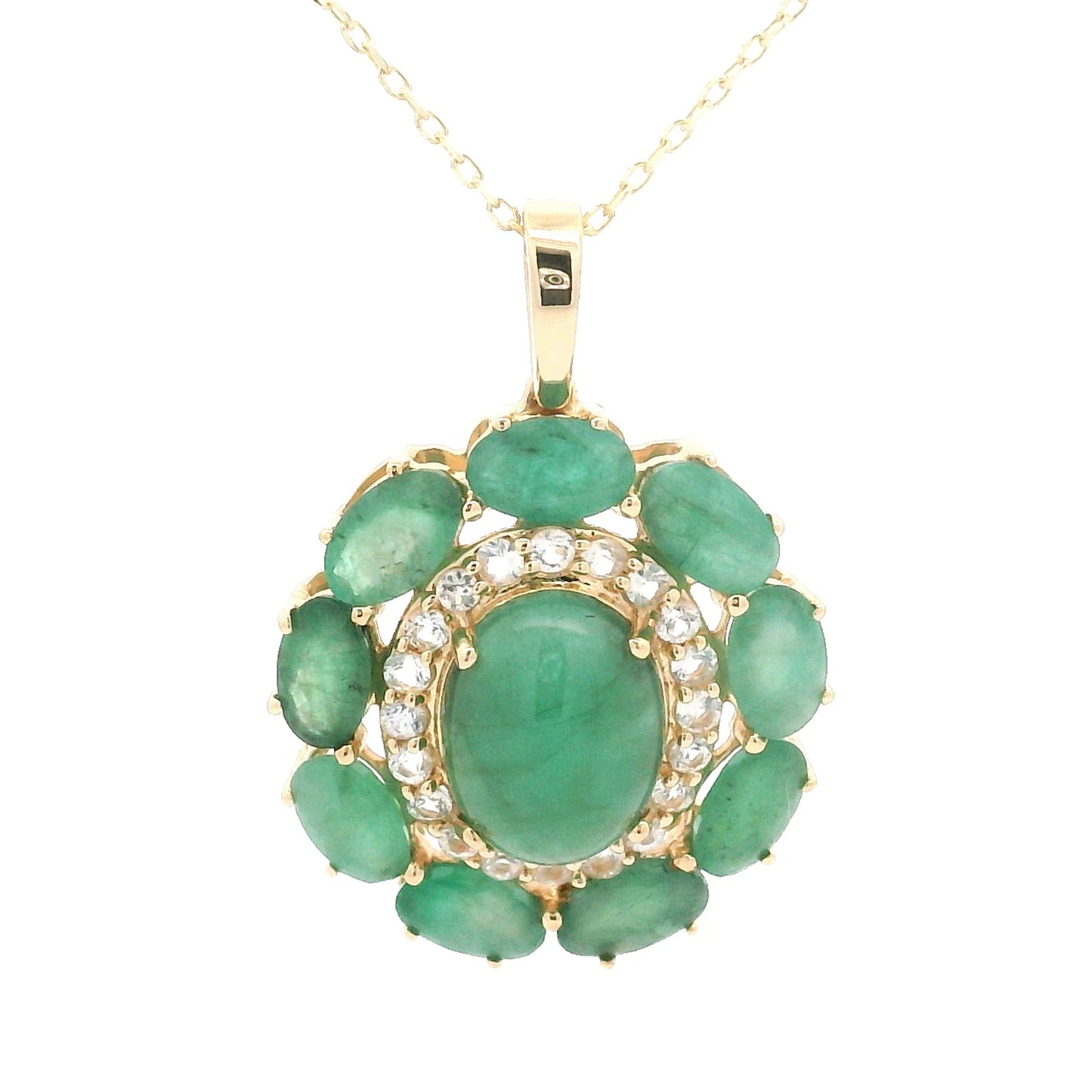 4.20 Ct Emerald 14K Gold Pendant