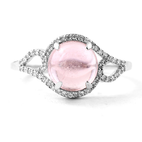 2.43 Ct Round Mixed Cut Natural Tourmaline 950 Platinum Ring