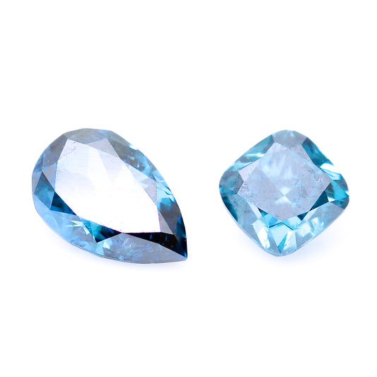 0.7 Blue Diamond Cushion, Pear Loose Diamond