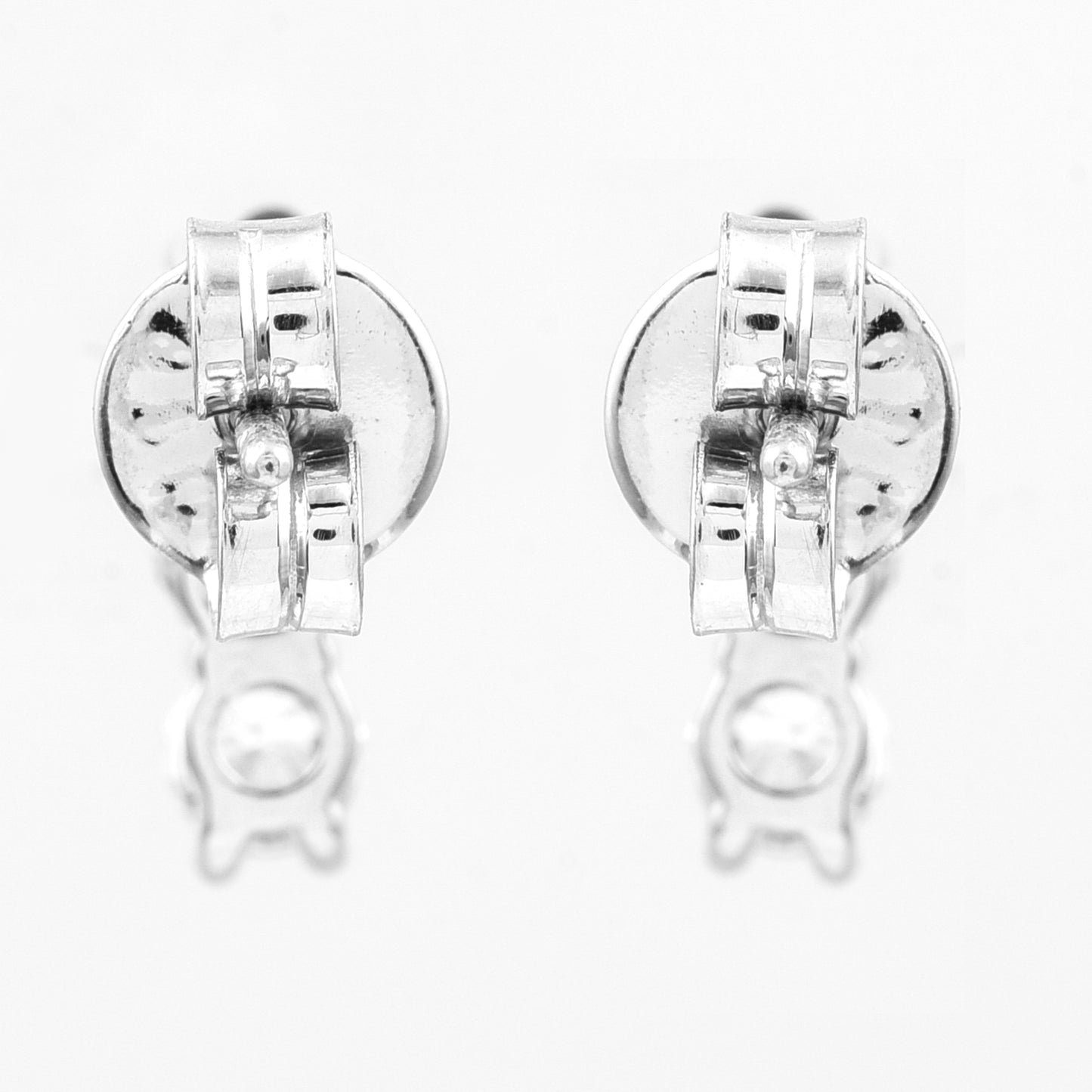 1.05 Ct Round Lab Grown Diamond 925 Silver Earrings