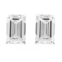 3.13 Carats Lab Grown Diamond 14K Gold Earrings
