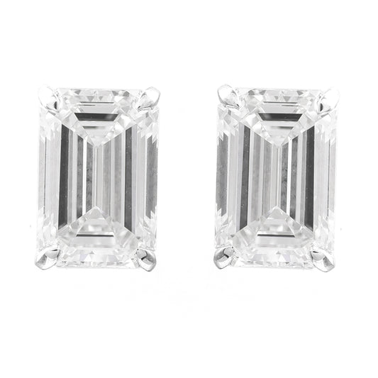 3.13 Carats Lab Grown Diamond 14K Gold Earrings