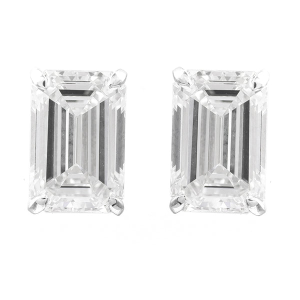 3.13 Carats Lab Grown Diamond 14K Gold Earrings