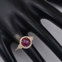 2.96 Ct Round Ruby 9K Gold Ring