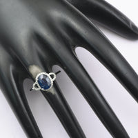 2.20 Ct Oval Mixed Cut Natural Sapphire 950 Platinum Ring