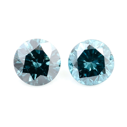 0.77 Blue Diamond Round Loose Gemstone