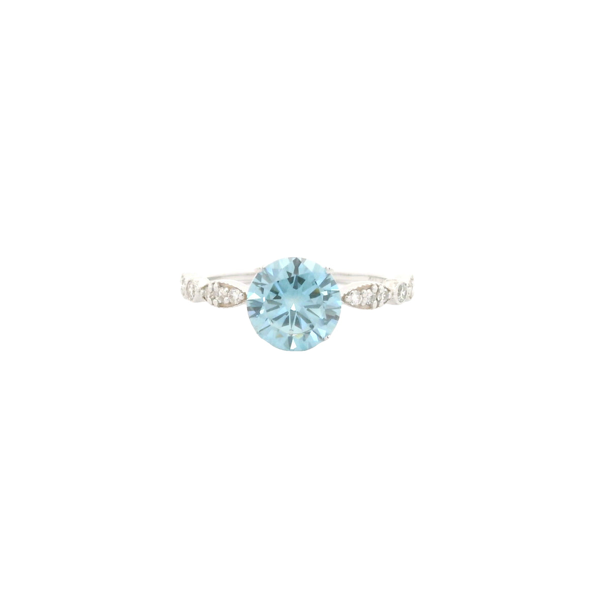 1.83 Carats Blue Lab Grown Diamond 14K Gold Ring