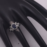 1.30 Ct Oval Mixed Cut Natural Sapphire 950 Platinum Ring