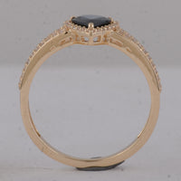 1.23 Ct Pear Sapphire 9K Gold Ring
