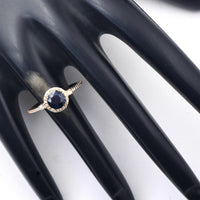 1.29 Ct Round Mixed Cut Natural Sapphire 14K Gold Ring