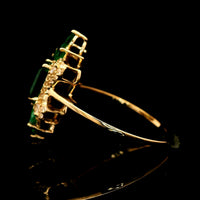 1.42 Ct Octagon Emerald 14K Gold Ring