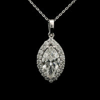 2.45 Carats Lab Grown Diamond 14K Gold Pendant