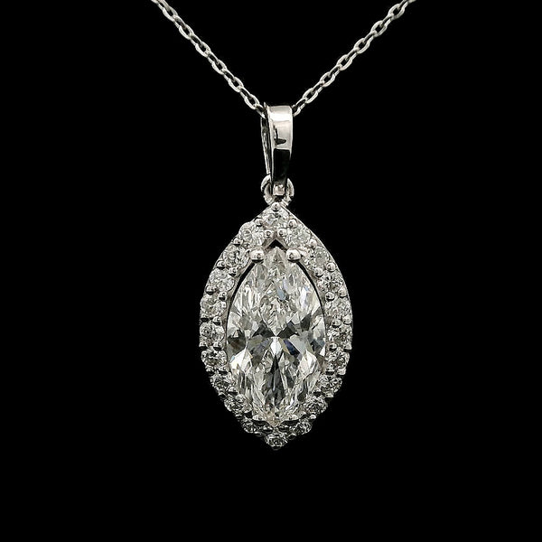 2.45 Carats Lab Grown Diamond 14K Gold Pendant