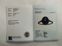 2.65 Ct Oval Mixed Cut Natural Sapphire 950 Platinum Ring
