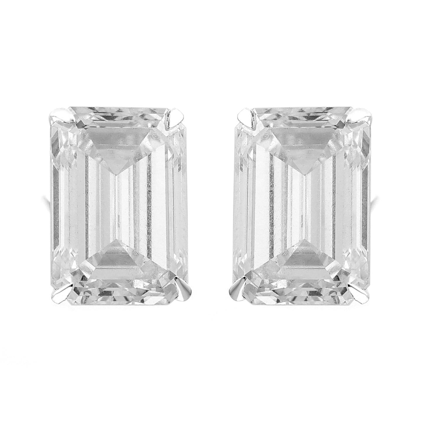 3.83 Carats Lab Grown Diamond 14K Gold Earrings