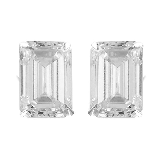 3.83 Carats Lab Grown Diamond 14K Gold Earrings