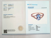 1.70 Ct Oval Mixed Cut Natural Aquamarine 14K Gold Ring