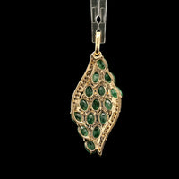2.51 Ct Oval Emerald 14K Gold Pendant