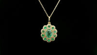 1.97 Ct Oval Emerald 14K Gold Pendant