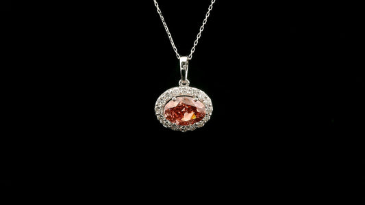 2.41 Carats Pink Lab Grown Diamond 14K Gold Pendant