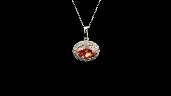 2.41 Carats Pink Lab Grown Diamond 14K Gold Pendant