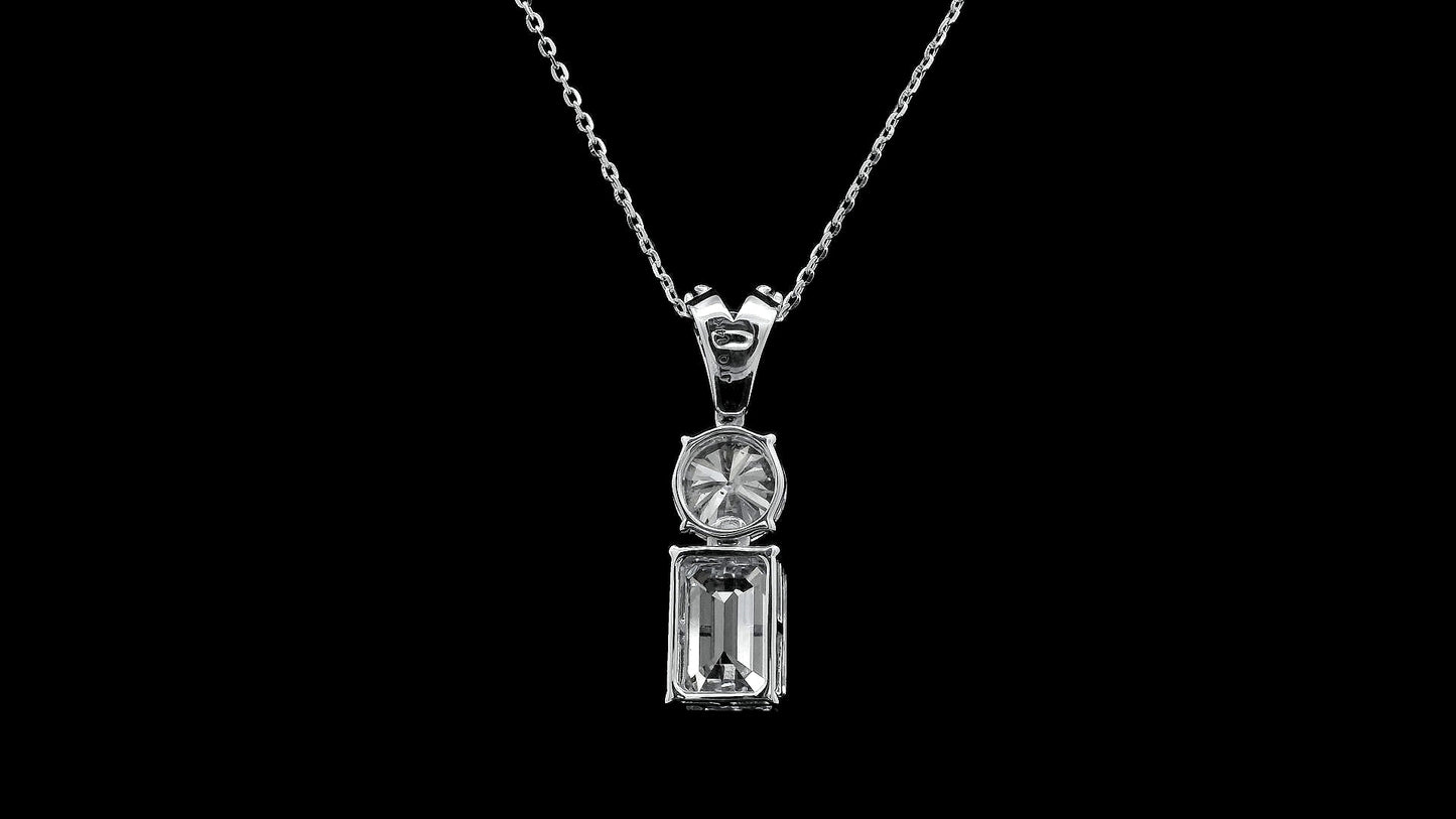 3.34 Carats Lab Grown Diamond 14K Gold Pendant