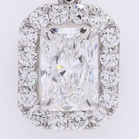 2.55 Carats Lab Grown Diamond 950 Platinum Pendant
