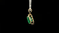 4.75 Ct Cushion Natural Emerald 14K Gold Pendant