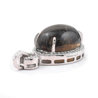8.40 Ct Oval Cabochon Cut Natural Tourmaline 950 Platinum Pendant