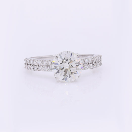 2.43 Carats Lab Grown Diamond 14K Gold Ring