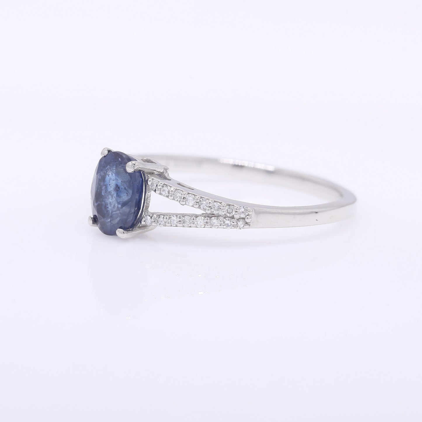 1.22 Ct Oval Mixed Cut Natural Sapphire 950 Platinum Ring
