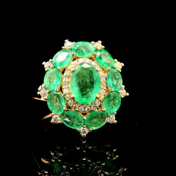 2.46 Ct Oval Emerald 14K Gold Ring